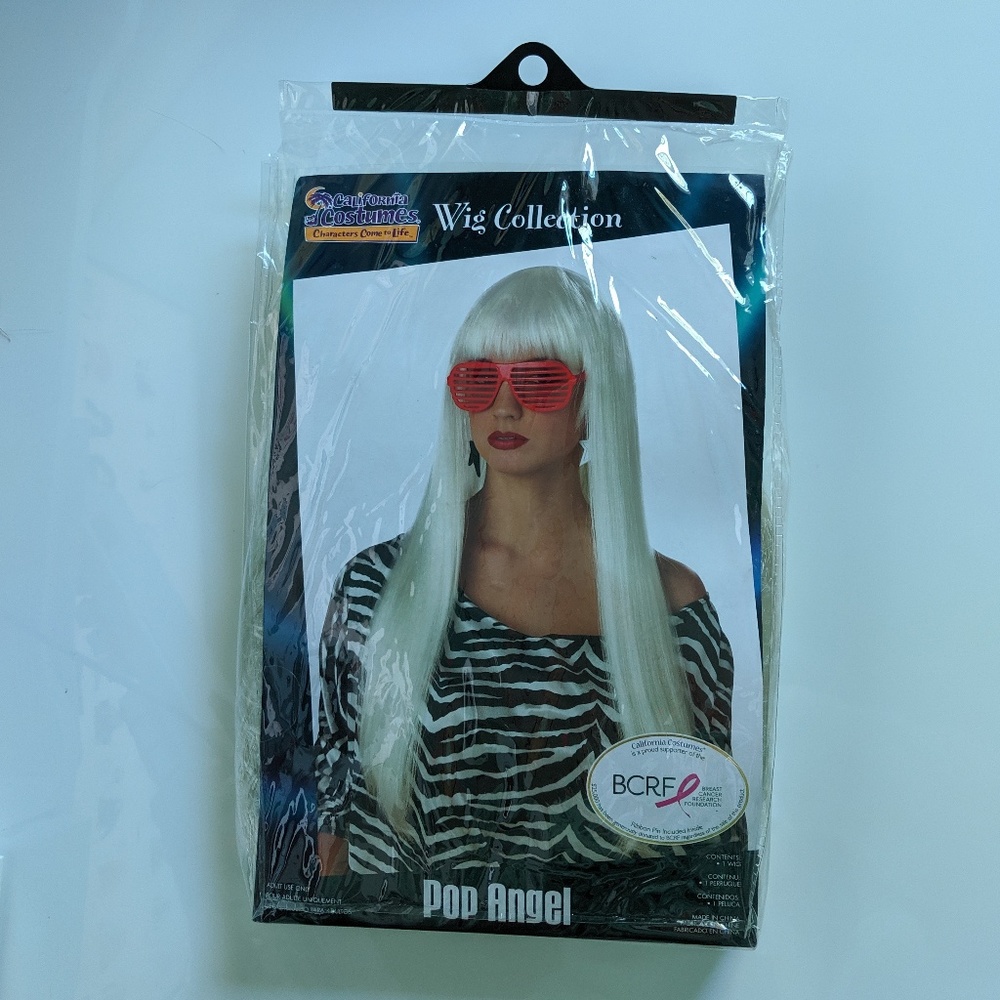Blonde Straight Wig With Bangs - Picture 2 of 3